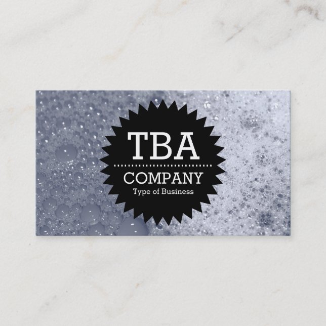 Cartão De Visita Estrela de Círculo Preto v2 - Bolhas de Sabão 03 (Frente)