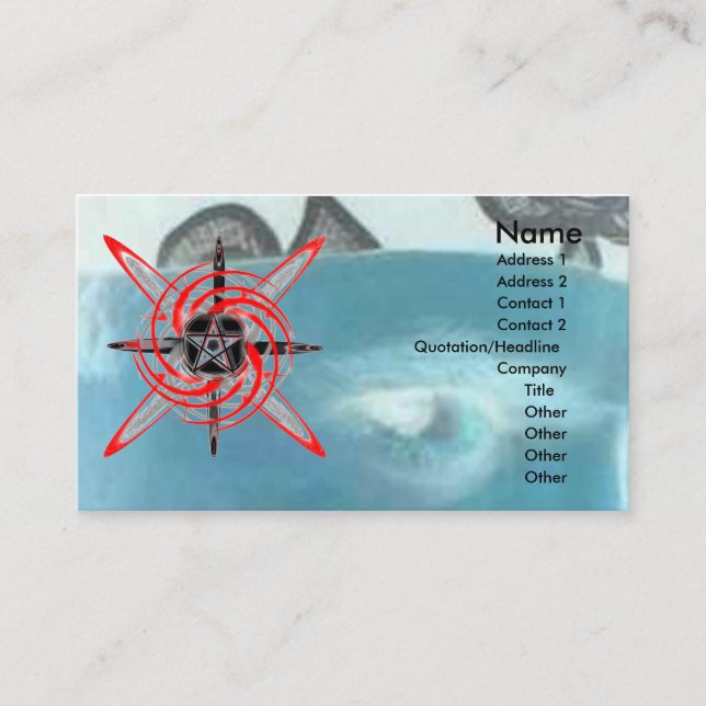 Cartão De Visita Estrela de Fogo (Frente)