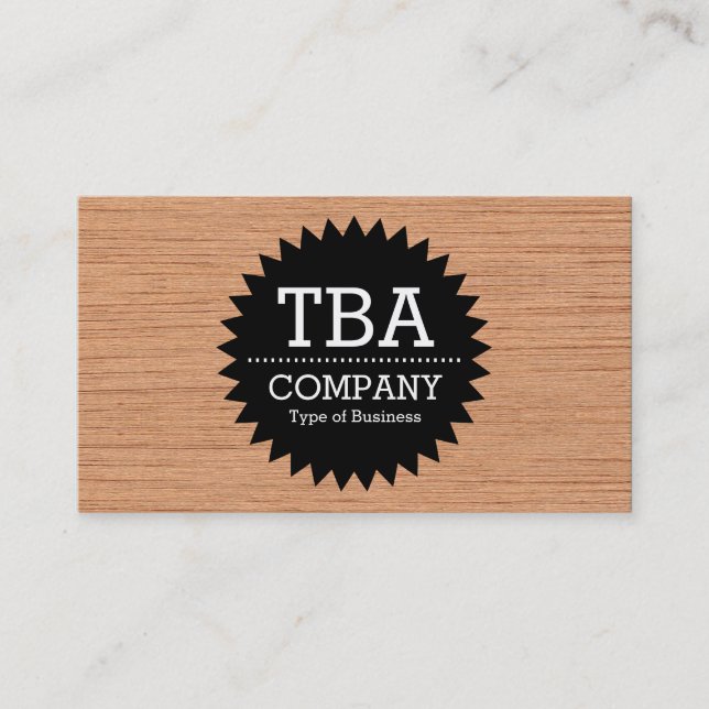 Cartão De Visita Estrela do Círculo Negro v2 - Madeira 06 (Frente)