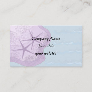 Cartão De Visita Estrela-do-mar e Tema de Praia