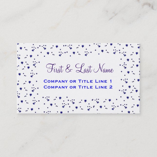 Cartão De Visita Estrela é Nascer (Frente)