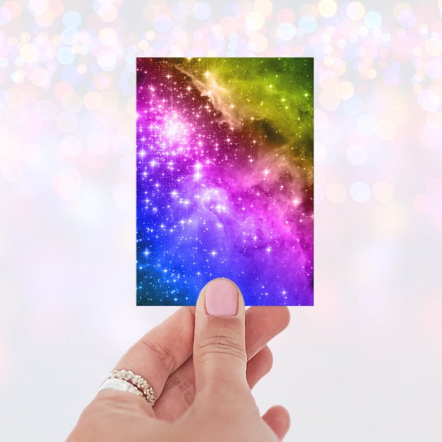 Cartão De Visita Estrelas Arco-íris (Rainbow Celestial Business Card)