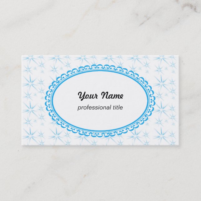 Cartão De Visita estrelas, brancas (Frente)