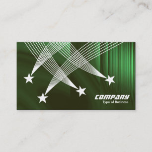 Cartão De Visita Estrelas Cadentes - Textura Branco no Verde