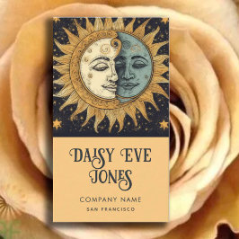 Cartão De Visita Estrelas Celestiais da Lua Solar