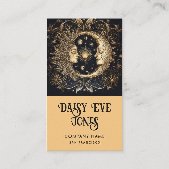 Cartão De Visita Estrelas da Lua Sun Retroativas (Frente)