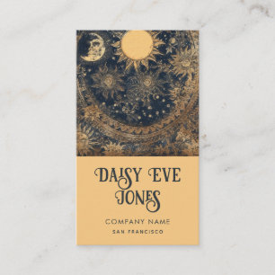 Cartão De Visita Estrelas da Lua Sun Retroativas