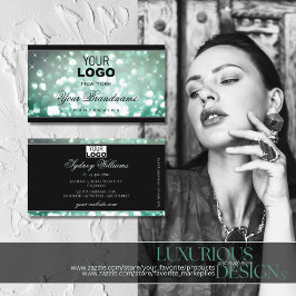 Cartão De Visita Estrelas de brilho lacrimogêneo Elegante com logot