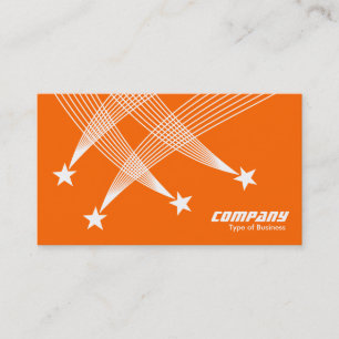 Cartão De Visita Estrelas de disparo - Branco em Orange FF6600