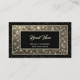 Cartão De Visita Estrelas Douradas Luxuosas Brilhantes Shimmery Pre