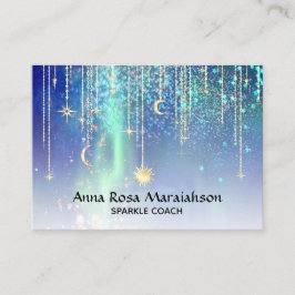 Cartão De Visita *~* Estrelas Douradas Sol Poupam Lua Celestial Uni