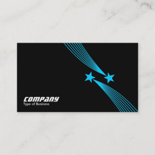 Cartão De Visita Estrelas fotografadas v2 - Azul claro em preto