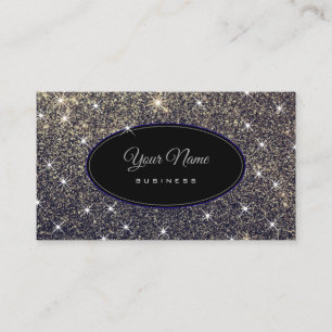 Cartão De Visita Estrelas Luminosas de Brilho de Promoção Elegant