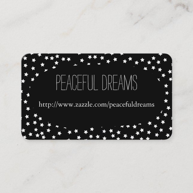 Cartão De Visita Estrelas Pretas e Brancas (Frente)