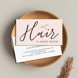 Cartão De Visita Estrilista de cabelos com tesouras de Ouro branco