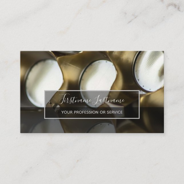 Cartão De Visita Estruturas de liga metálica abstrato dourada (Frente)