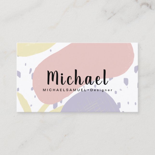 Cartão De Visita Estruturas Orgânicas Cabelo de Arquitetura (Frente)