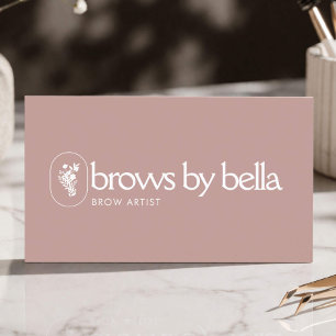 Cartão De Visita Estúdio de Beleza Minimalista de Artista de Sobran