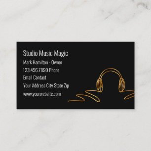 Cartão De Visita Estúdio de Gravação de Música Classy