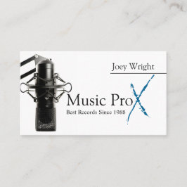 Cartão De Visita Estúdio de Gravação de Música com Microfone Profis