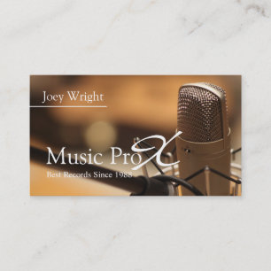 Cartão De Visita Estúdio de Gravação de Música Profissional