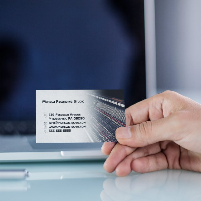 Cartão De Visita Estúdio de Gravação | Engenheiro de som (Criador carregado)