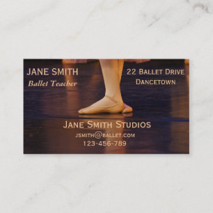 Cartão De Visita estúdios de balé de professores balés estúdios
