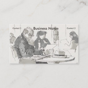 Cartão De Visita Estudo no desenho do café