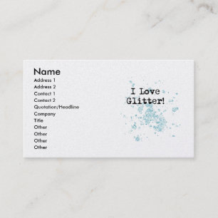 Cartão De Visita Eu Adoro Glitter!