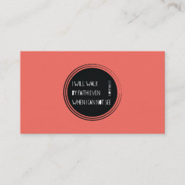 Cartão De Visita Eu andarei pela fé