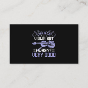 Cartão De Visita Eu Costumava Tocar Violino Mas Não Era Muito Bom