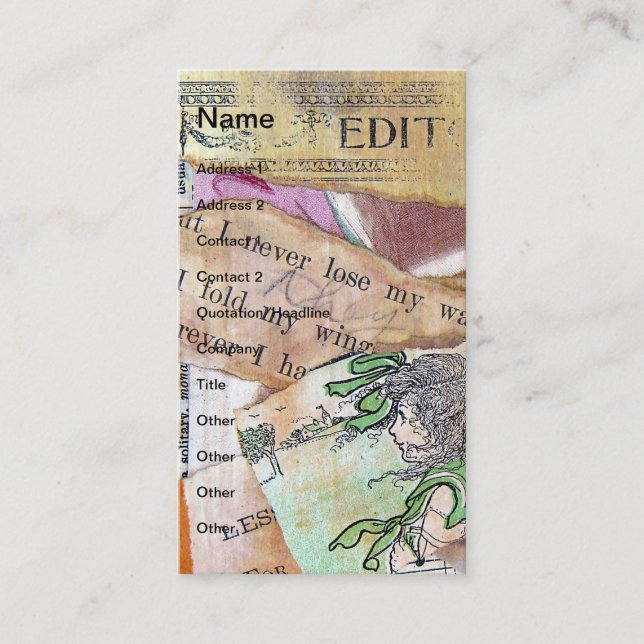 Cartão De Visita Eu nunca perderei meu caminho (Frente)