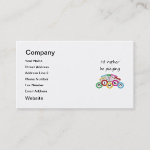 Cartão De Visita Eu preferencialmente estaria jogando o bingo