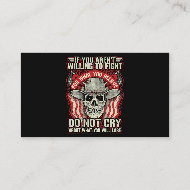 Cartão De Visita Eu Sou Ex-Exército Veterano Servido Respeito Sacri (Frente)