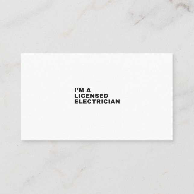 CARTÃO DE VISITA EU SOU UM ELÉTRICO LICENCIADO (Frente)