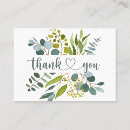 Cartão De Visita Eucalyptus Greenery Obrigado
