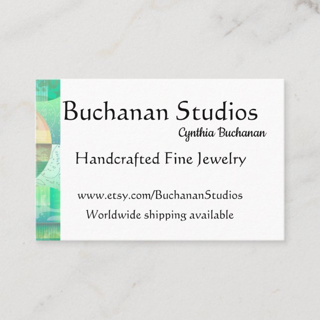 Cartão De Visita Euro Grande Personalizar Texto Feminino memorável (Frente)