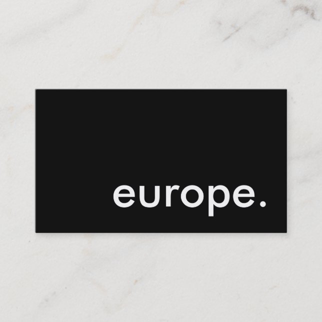 Cartão De Visita europa. (Frente)