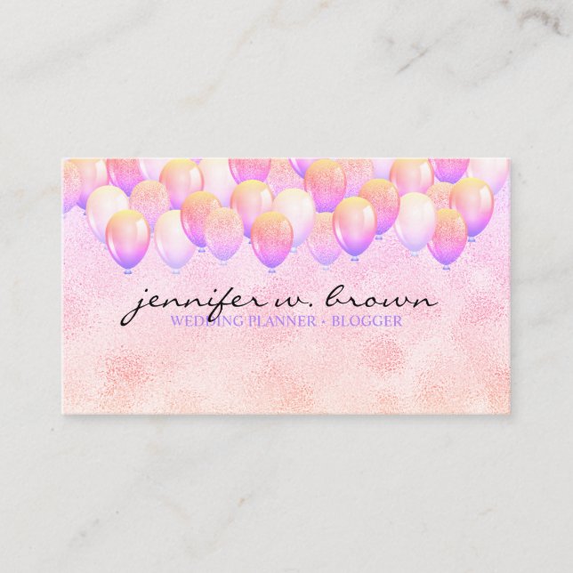 Cartão De Visita Evento de Festa de aniversário de Casamento de Gli (Frente)