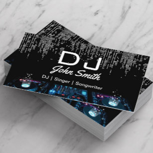 Cartão De Visita Evento de Música Moderna do Cantor de DJs
