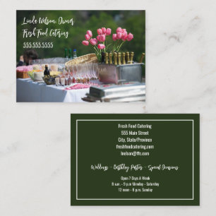 Cartão De Visita Eventos e Partes Especiais de Catering na comida
