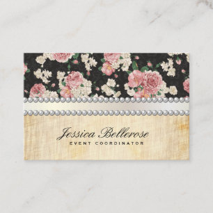 Cartão De Visita Eventos especiais & teste padrão de flor elegante