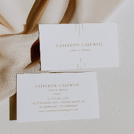 Cartão De Visita EVERLY Gold Art Deco Simple Geometric