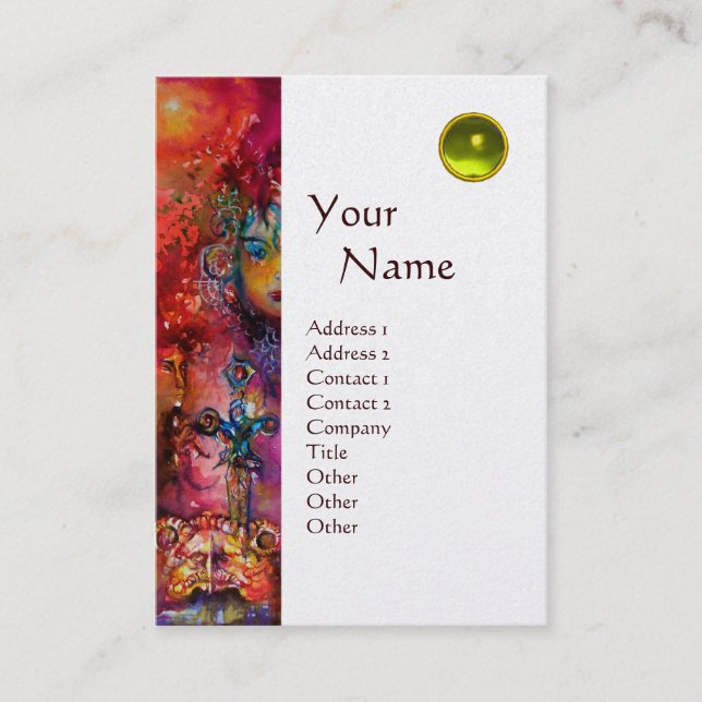 Cartão De Visita EXCALIBUR MONOGRAM - platina metálica (Frente)