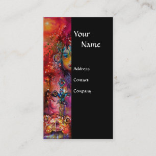 Cartão De Visita EXCALIBUR preto, roxo, fuchsia, vermelho, branco