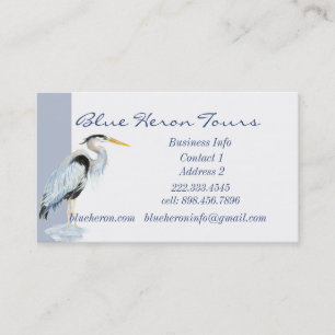 Cartão De Visita Excelente comercial personalizado Blue Heron Bird 