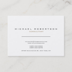 Cartão De Visita Exclusivamente branco moderno