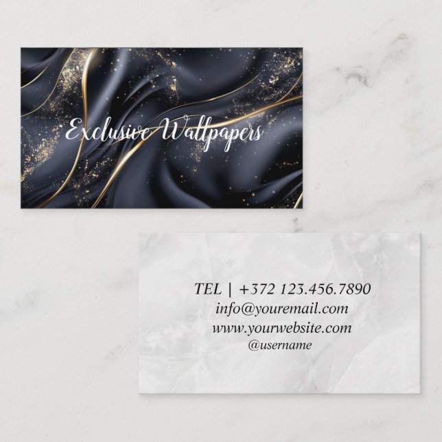 Cartão De Visita Exclusive Handmade Luxury Wallpapers (Frente/Verso)