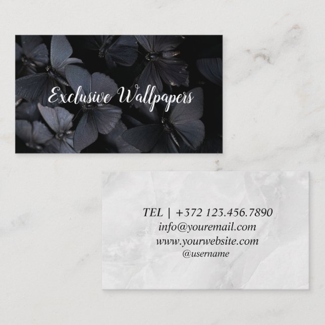 Cartão De Visita Exclusive Handmade Luxury Wallpapers (Frente/Verso)