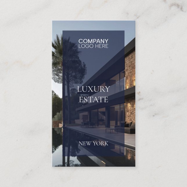 Cartão De Visita Exclusive Real Estate Property photo professional  (Frente)